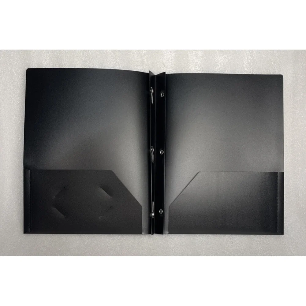 Plastic Poly Folders 2 Pocket w/ Prongs 9.4